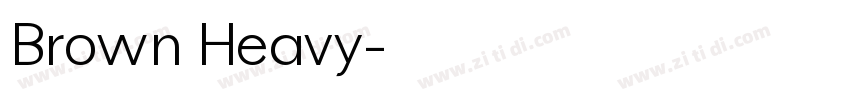 Brown Heavy字体转换